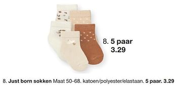 Promoties Just born sokken - Huismerk - Zeeman  - Geldig van 07/02/2024 tot 30/06/2024 bij Zeeman