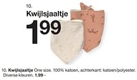 Promoties Kwijlsjaaltje - Huismerk - Zeeman  - Geldig van 07/02/2024 tot 30/06/2024 bij Zeeman