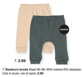 Promotions Newborn broek - Produit maison - Zeeman  - Valide de 07/02/2024 à 30/06/2024 chez Zeeman