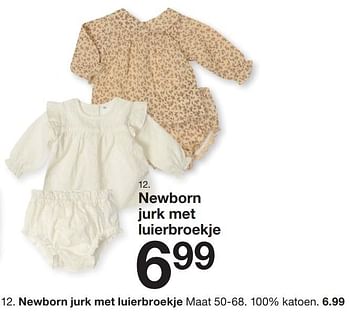 Promotions Newborn jurk met luierbroekje - Produit maison - Zeeman  - Valide de 07/02/2024 à 30/06/2024 chez Zeeman