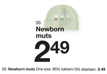 Promotions Newborn muts - Produit maison - Zeeman  - Valide de 07/02/2024 à 30/06/2024 chez Zeeman