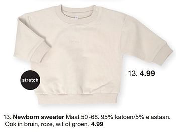 Promotions Newborn sweater - Produit maison - Zeeman  - Valide de 07/02/2024 à 30/06/2024 chez Zeeman