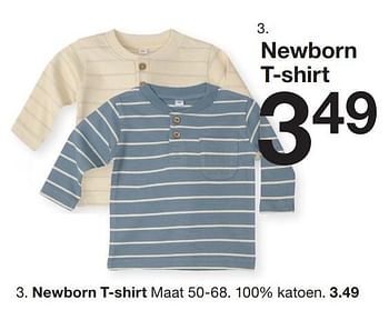 Promoties Newborn t-shirt - Huismerk - Zeeman  - Geldig van 07/02/2024 tot 30/06/2024 bij Zeeman