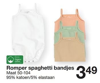 Promotions Romper spaghetti bandjes - Produit maison - Zeeman  - Valide de 07/02/2024 à 30/06/2024 chez Zeeman