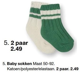 Promotions Baby sokken - Produit maison - Zeeman  - Valide de 07/02/2024 à 30/06/2024 chez Zeeman