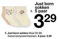 Promoties Just born sokken - Huismerk - Zeeman  - Geldig van 07/02/2024 tot 30/06/2024 bij Zeeman