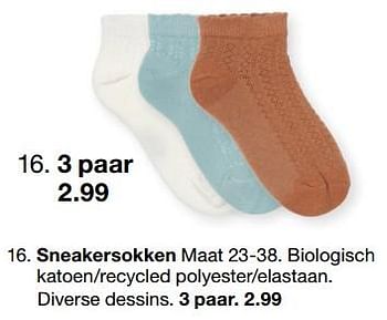 Promotions Sneakersokken - Produit maison - Zeeman  - Valide de 07/02/2024 à 30/06/2024 chez Zeeman