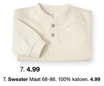 Promotions Sweater - Produit maison - Zeeman  - Valide de 07/02/2024 à 30/06/2024 chez Zeeman
