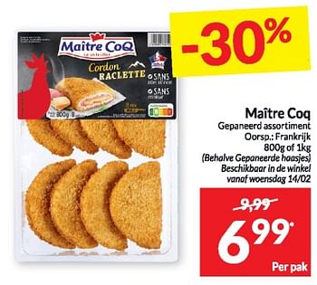 Promoties Maitre coq gepaneerd assortiment - Maitre Coq - Geldig van 13/02/2024 tot 18/02/2024 bij Intermarche