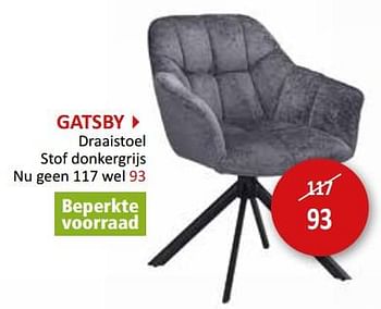 Promoties Gatsby draaistoel - Huismerk - Weba - Geldig van 09/02/2024 tot 28/03/2024 bij Weba