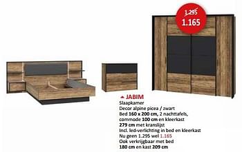 Promoties Jabim slaapkamer - Huismerk - Weba - Geldig van 09/02/2024 tot 28/03/2024 bij Weba