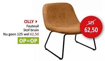 Promoties Olly fauteuil - Huismerk - Weba - Geldig van 09/02/2024 tot 28/03/2024 bij Weba