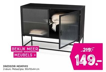 Promoties Dressoir memphis 2-deurs - Huismerk - Xenos - Geldig van 11/02/2024 tot 24/02/2024 bij Xenos