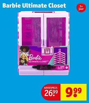 Promoties Barbie ultimate closet - Mattel - Geldig van 13/02/2024 tot 26/02/2024 bij Kruidvat