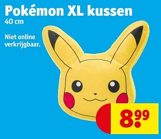 Promoties Pokémon xl kussen - Pokemon - Geldig van 13/02/2024 tot 26/02/2024 bij Kruidvat