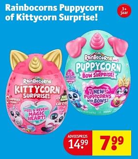 Promoties Rainbocorns puppycorn of kittycorn surprise! - Zuru - Geldig van 13/02/2024 tot 26/02/2024 bij Kruidvat