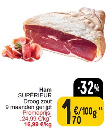 Promoties Ham supérieur - Huismerk - Cora - Geldig van 13/02/2024 tot 19/02/2024 bij Cora