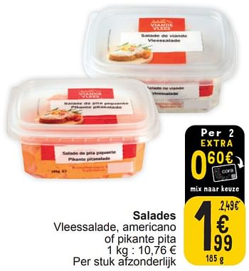 Promoties Salades - Huismerk - Cora - Geldig van 13/02/2024 tot 19/02/2024 bij Cora