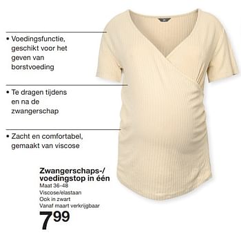 Promoties Zwangerschaps-- voedingstop in één - Huismerk - Zeeman  - Geldig van 07/02/2024 tot 30/06/2024 bij Zeeman