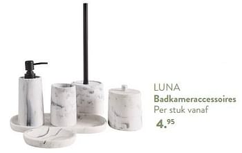 Promoties Luna badkameraccessoires - Huismerk - Casa - Geldig van 08/02/2024 tot 06/03/2024 bij Casa