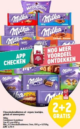 Promoties Chocoladetabletten, oreo - Milka - Geldig van 15/02/2024 tot 21/02/2024 bij Delhaize
