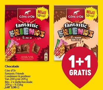 Promoties Côte d’or fantastic friends melkchocolade - Cote D'Or - Geldig van 15/02/2024 tot 21/02/2024 bij Delhaize