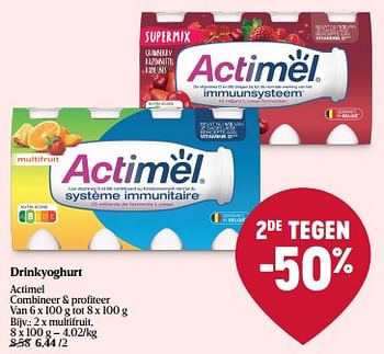 Promoties Drinkyoghurt actimel multifruit - Danone - Geldig van 15/02/2024 tot 21/02/2024 bij Delhaize