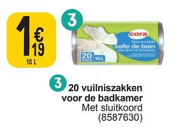 Promoties 20 vuilniszakken voor de badkamer - Huismerk - Cora - Geldig van 13/02/2024 tot 26/02/2024 bij Cora