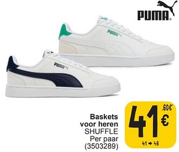 Promoties Baskets voor heren shuffle - Puma - Geldig van 13/02/2024 tot 26/02/2024 bij Cora