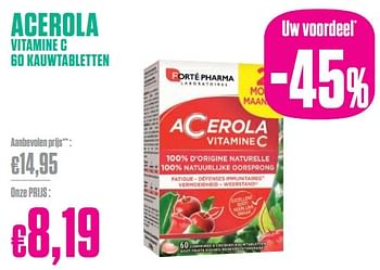Promoties Acerola vitamine c - Forte pharma - Geldig van 29/01/2024 tot 29/02/2024 bij Medi-Market