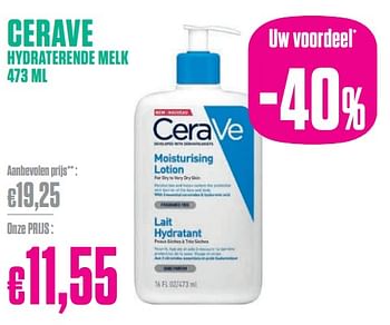 Promoties Cerave hydraterende melk - CeraVe - Geldig van 29/01/2024 tot 29/02/2024 bij Medi-Market