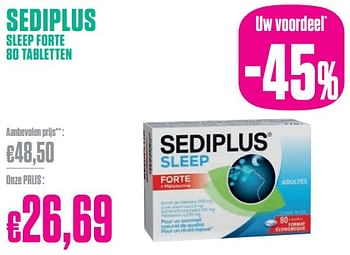 Promoties Sediplus sleep forte - Sediplus - Geldig van 29/01/2024 tot 29/02/2024 bij Medi-Market