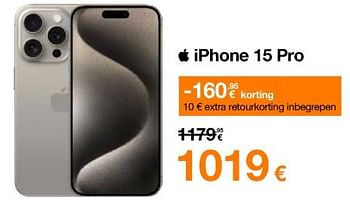 Promoties Apple iphone 15 pro - Apple - Geldig van 01/02/2024 tot 19/02/2024 bij Orange