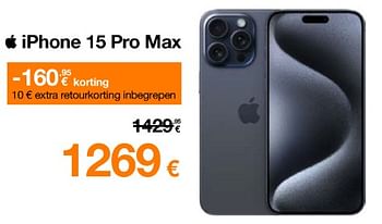 Promotions Apple iphone 15 pro max - Apple - Valide de 01/02/2024 à 19/02/2024 chez Orange