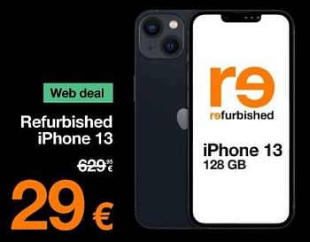 Promoties Apple refurbished iphone 13 - Apple - Geldig van 01/02/2024 tot 19/02/2024 bij Orange