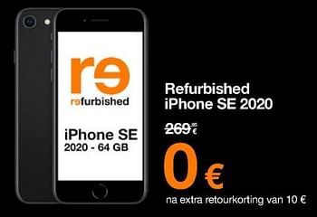 Promoties Apple refurbished iphone se 2020 - Apple - Geldig van 01/02/2024 tot 19/02/2024 bij Orange