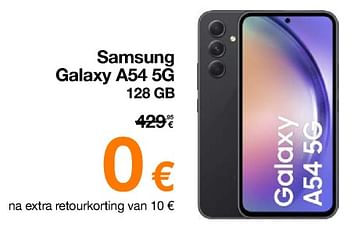 Promoties Samsung galaxy a54 5g 128 gb - Samsung - Geldig van 01/02/2024 tot 19/02/2024 bij Orange