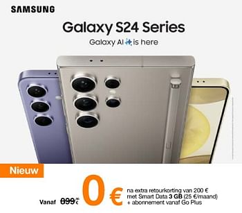 Promoties Samsung galaxy s24 series - Samsung - Geldig van 01/02/2024 tot 19/02/2024 bij Orange