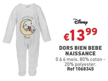 Promotions Dors bien bebe naissance - Disney - Valide de 14/02/2024 à 19/02/2024 chez Trafic