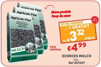 Promotions Ecorces mulch - Agricon - Valide de 14/02/2024 à 19/02/2024 chez Trafic