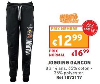 Promotions Jogging garcon - Naruto - Valide de 14/02/2024 à 19/02/2024 chez Trafic