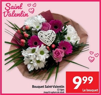 Promotions Bouquet saint-valentin - Produit maison - Intermarche - Valide de 13/02/2024 à 18/02/2024 chez Intermarche