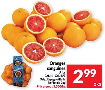 Promotions Oranges sanguines - Produit maison - Intermarche - Valide de 13/02/2024 à 18/02/2024 chez Intermarche