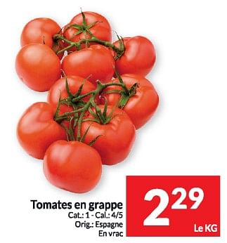 Promotions Tomates en grappe - Produit maison - Intermarche - Valide de 13/02/2024 à 18/02/2024 chez Intermarche
