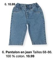 Promotions Pantalon en jean - Produit maison - Zeeman  - Valide de 07/02/2024 à 30/06/2024 chez Zeeman