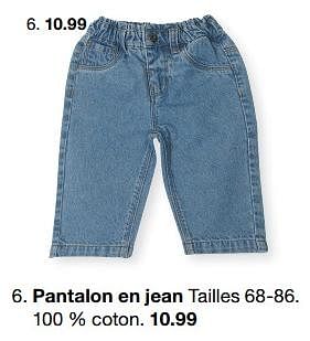 Promotions Pantalon en jean - Produit maison - Zeeman  - Valide de 07/02/2024 à 30/06/2024 chez Zeeman