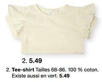Promotions Tee-shirt - Produit maison - Zeeman  - Valide de 07/02/2024 à 30/06/2024 chez Zeeman