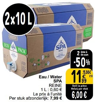Promotions Eau - water spa reine - Spa - Valide de 13/02/2024 à 19/02/2024 chez Cora