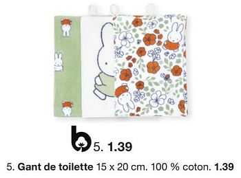 Promotions Gant de toilette - Produit maison - Zeeman  - Valide de 07/02/2024 à 30/06/2024 chez Zeeman