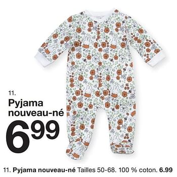 Promotions Pyjama nouveau-né - Produit maison - Zeeman  - Valide de 07/02/2024 à 30/06/2024 chez Zeeman